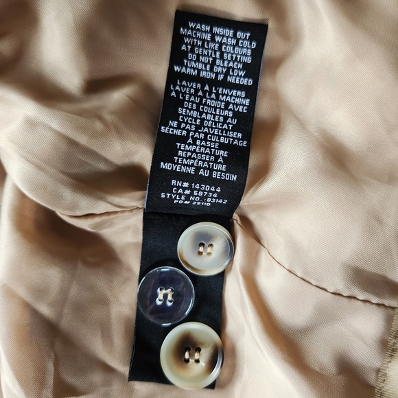 7 For All Mankind Floral Jacket Cropped Trench Coat Tan Beige | Women's Size XS - Picture 11 of 12